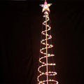 6FT LED spiral Christmas tree light with colour and warm white options, detachable stand, for indoor outdoor holiday decoration