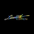 British reflective bumper sticker in black, white, and colourful options showing 16cm x 3.8cm dimensions