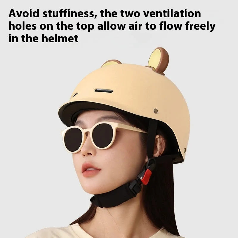 Seasons universal 3C certification electric bicycle helmet with ABS shell in Mocha colour