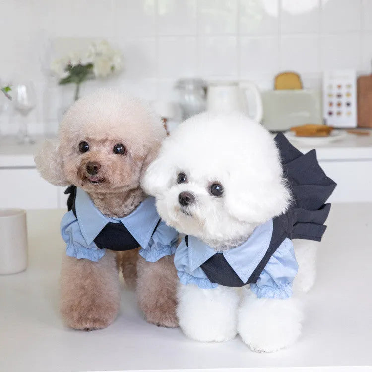 Dark gray polyester dog coat for small to large breeds, eight sizes available 2XS to 3XL