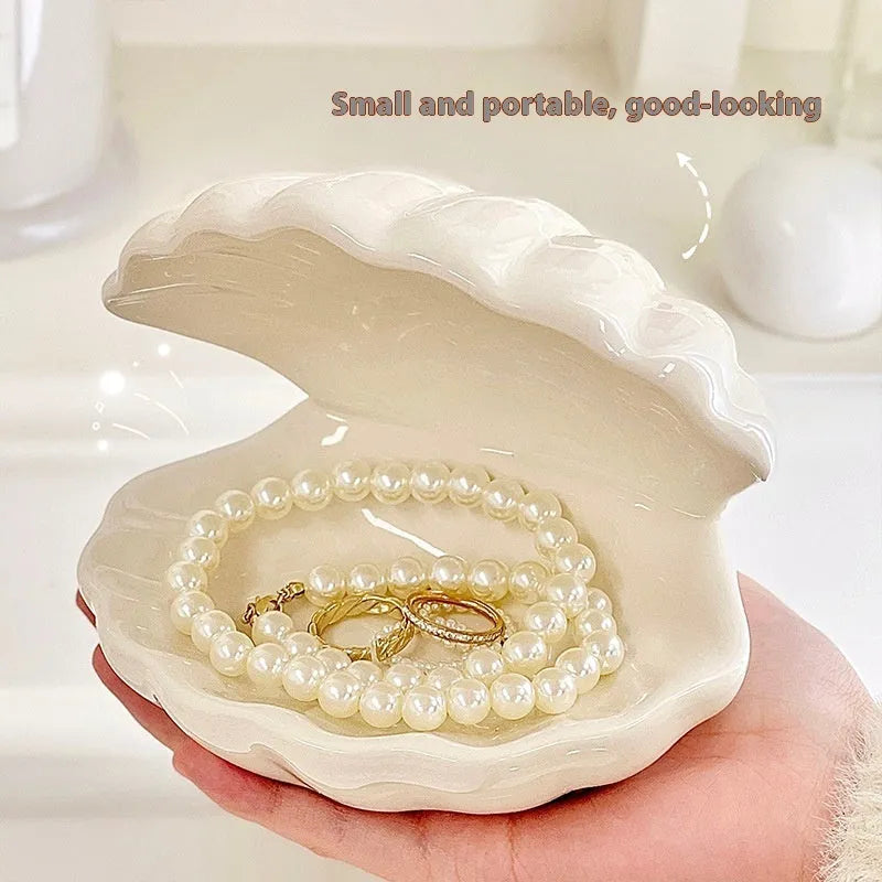Yellow porcelain girls night light storage tray with modern simple design