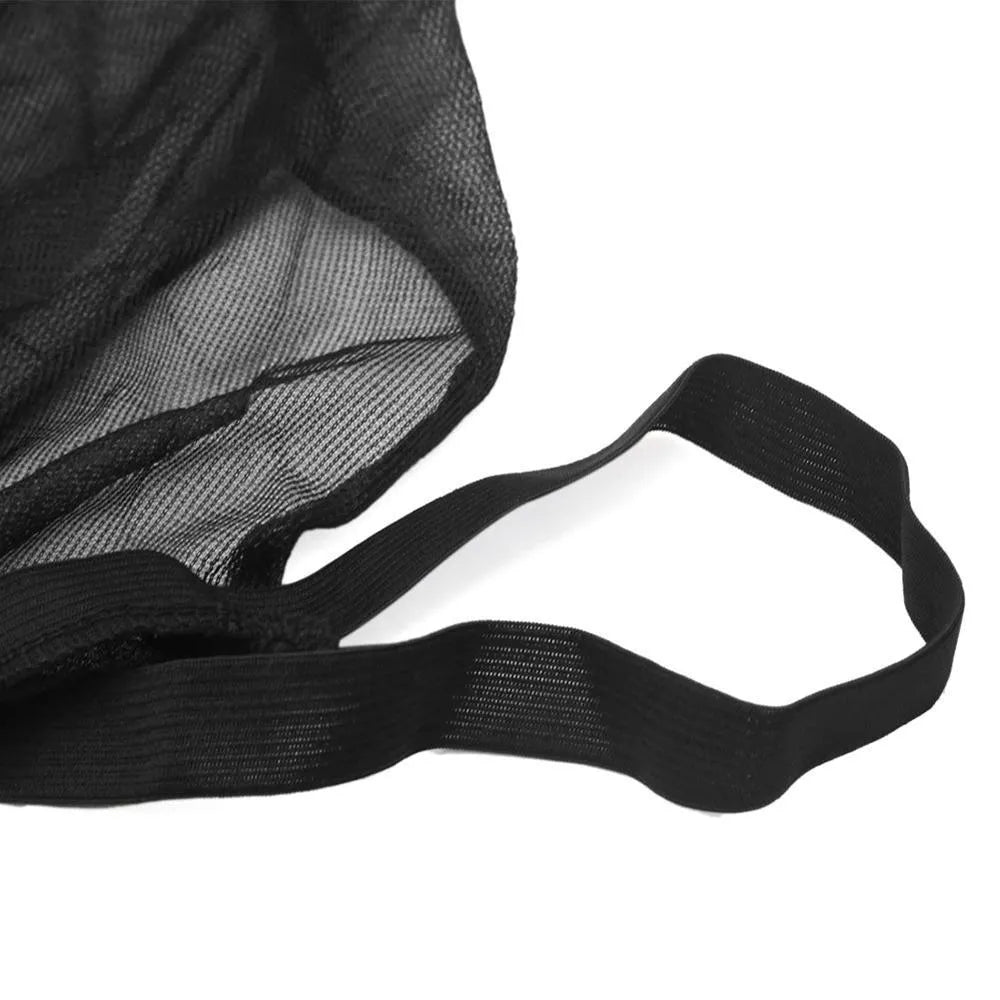 Set of five stretchy mesh car side window sunshades for front and rear windows on a vehicle.