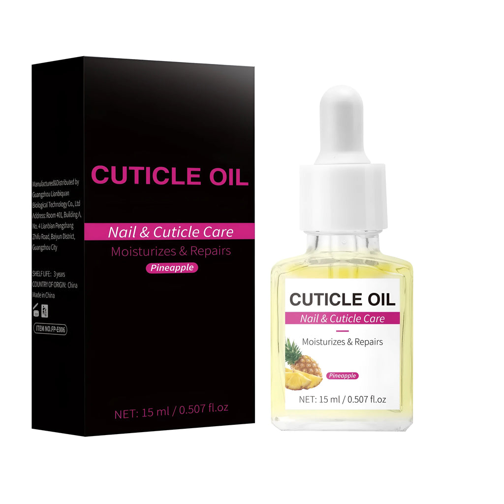 15ml nail cuticle oil bottle with soft applicator brush for cuticle moisturisation