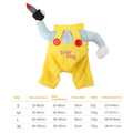 Yellow sword design cat costume clothing in polyester fabric for pet dressing