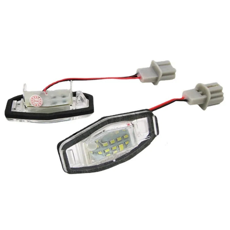 White 12V 2.8W LED license plate light for Honda Civic with plastic housing and cool white illumination