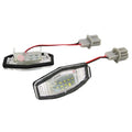 White 12V 2.8W LED license plate light for Honda Civic with plastic housing and cool white illumination