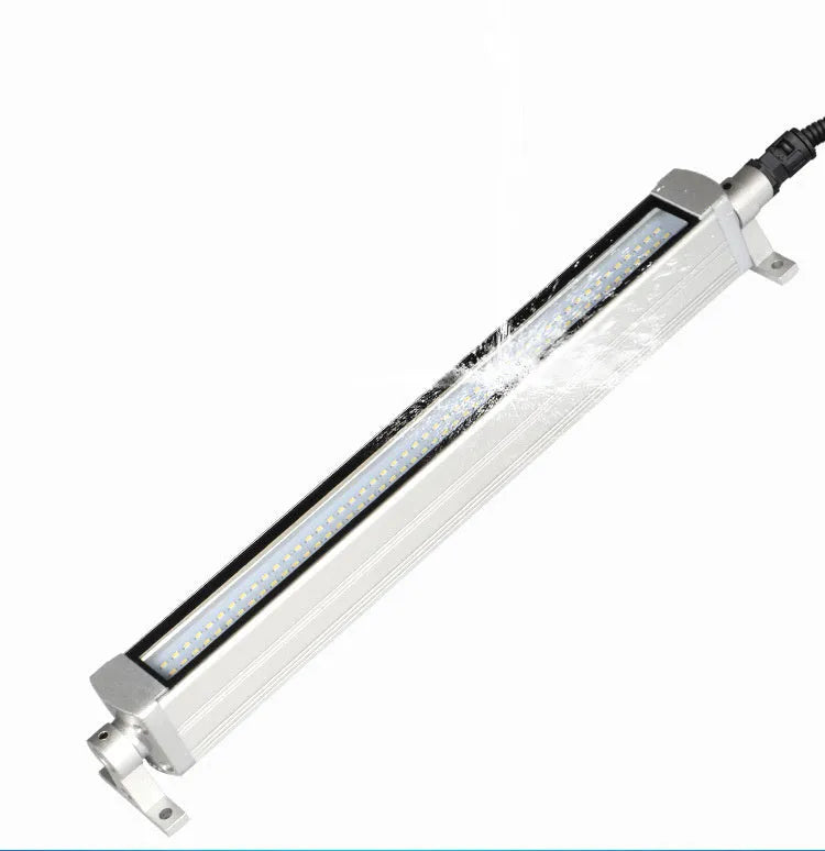 IP68 LED three-proof work light with aluminium housing and tempered glass, 40W, 6000-6500K, screw bracket mount for CNC lathe