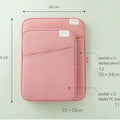 Creative Simple Solid Colour Nylon Tablet Bag Zipper Closure Dark Blue Pink Red Yellow 11 13 Inch