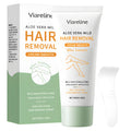 Aloe vera moisturizing hair removal cream tube with shea butter and witch hazel for gentle sensitive skin hair removal