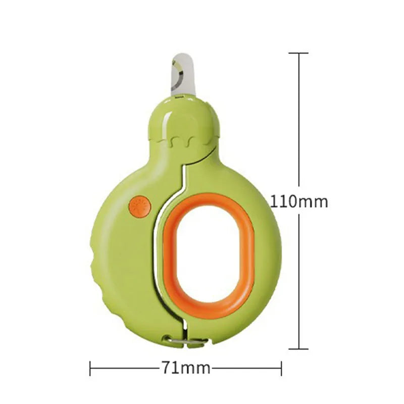 Donuts Lovely pet nail clippers with LED light, stainless steel blade, non-slip handle, blue colour