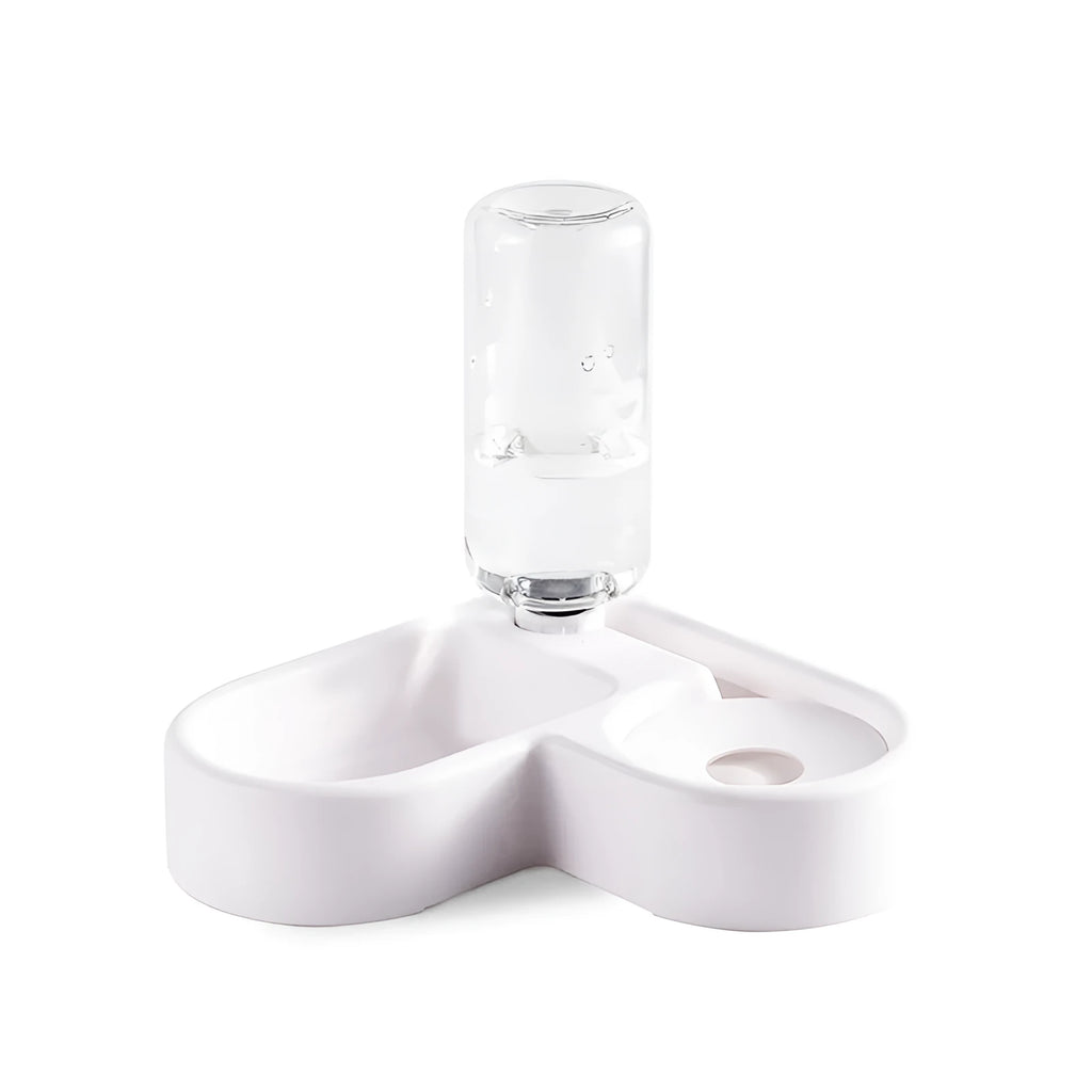 White ceramic automatic pet water fountain for cats and dogs with 2.5 litre capacity