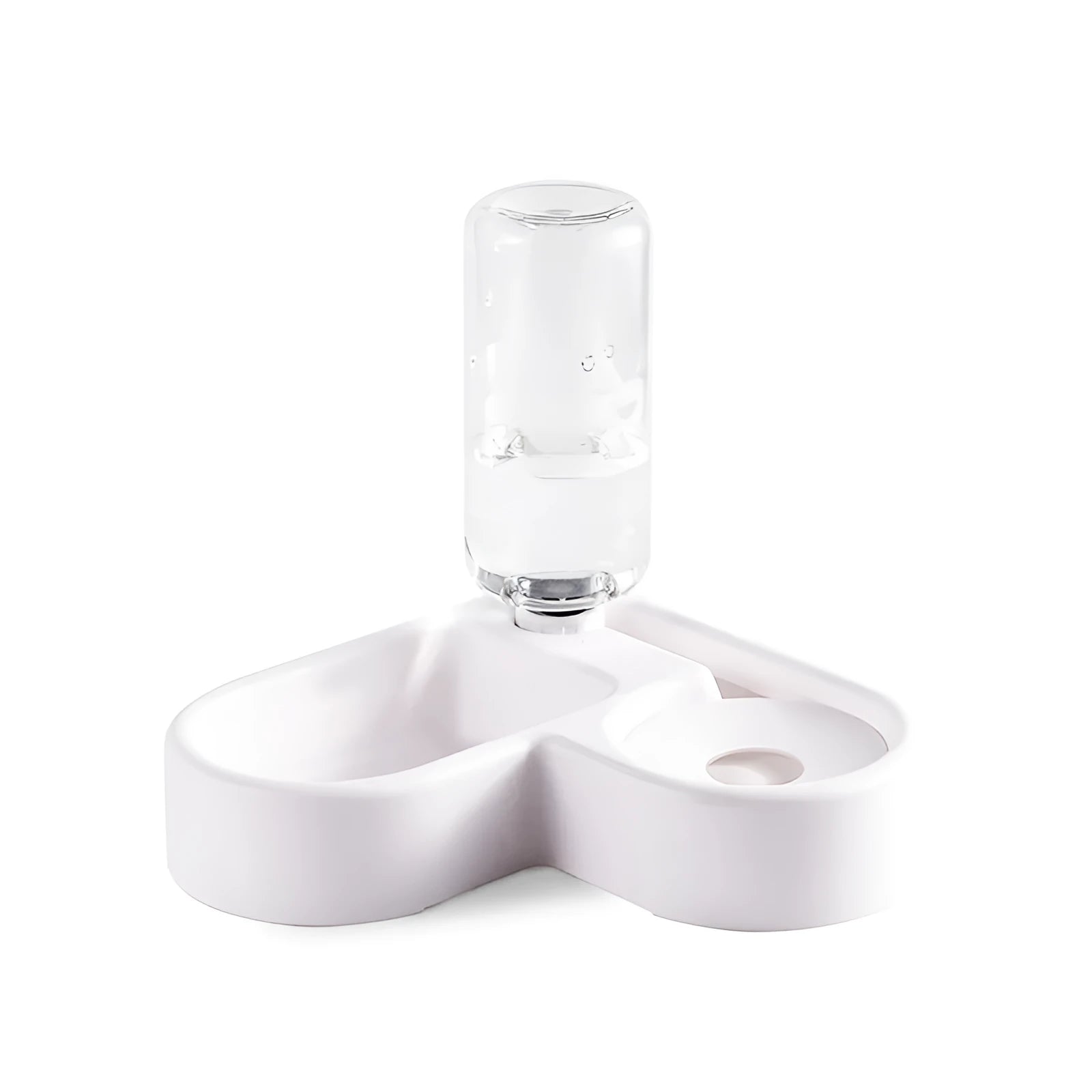 White ceramic automatic pet water fountain for cats and dogs with 2.5 litre capacity