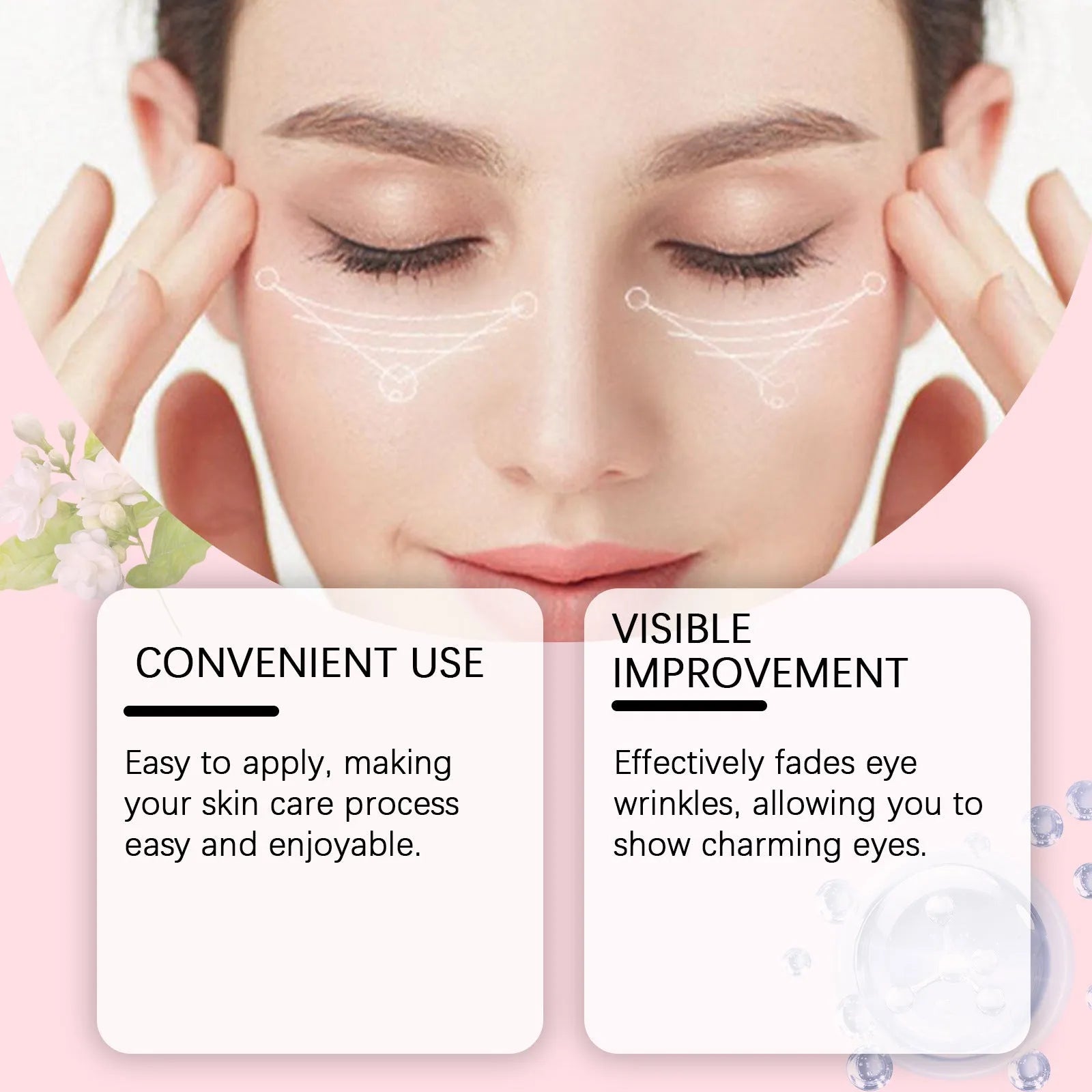 Collagen Light Wrinkle Eye Cream in 100g jar for anti-aging under-eye care