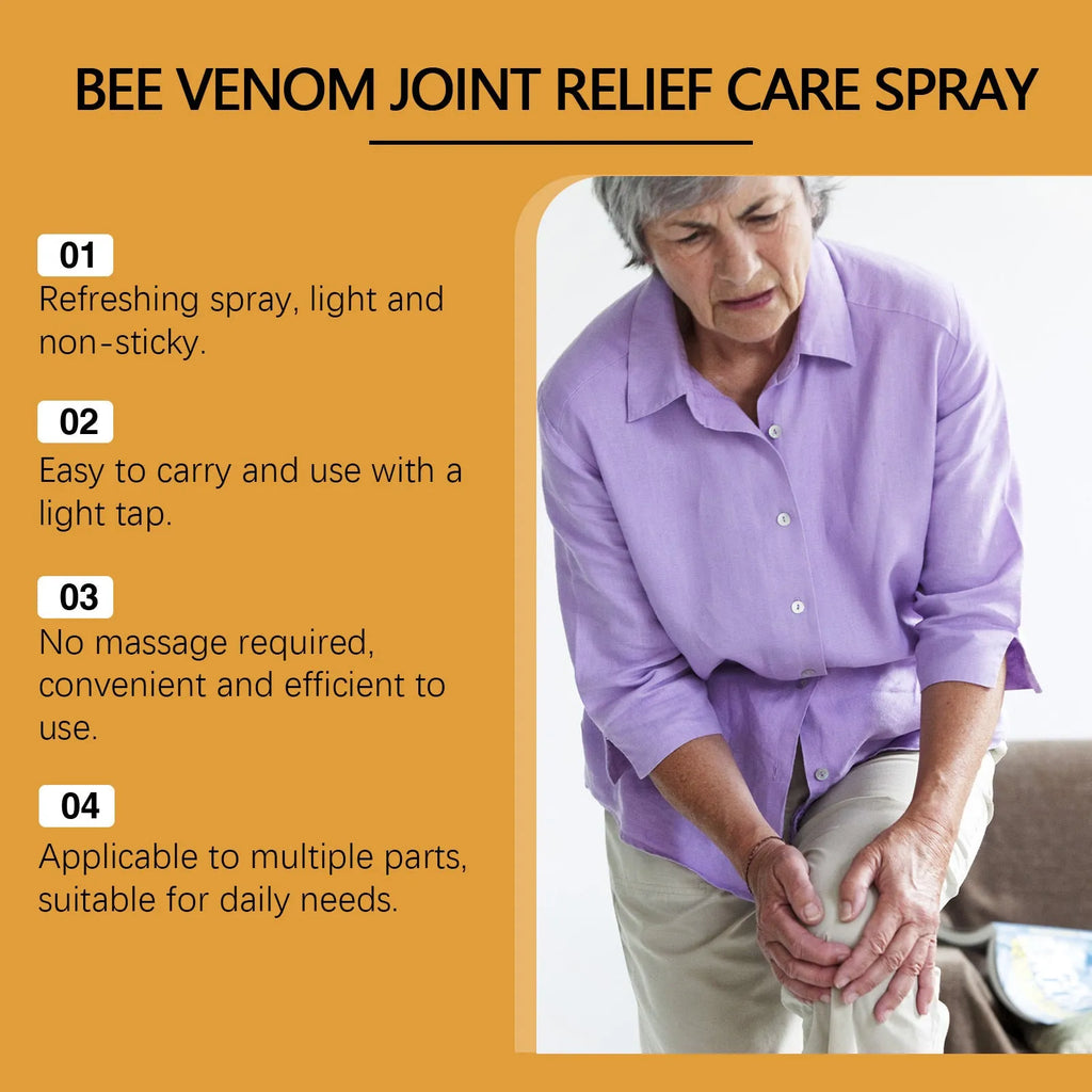20ml body care spray bottle with menthol, bee venom, and arnica for daily nourishing skin care