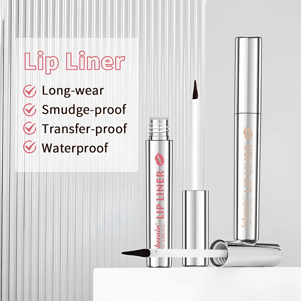 Matte finish pointed toe tear and pull lip liner pencil in Rose Pink colour with cap on