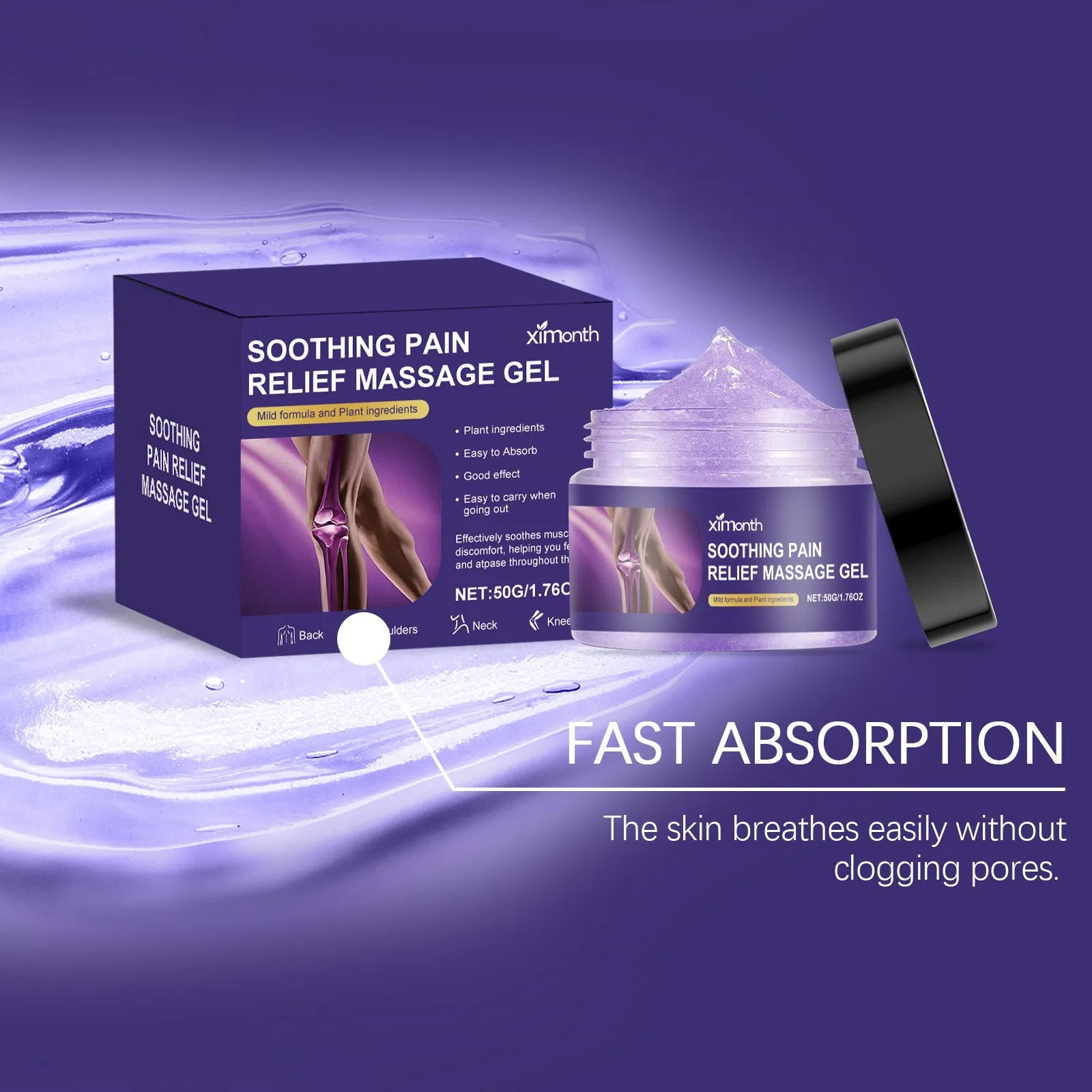 50g tube of body joint care gel with warming formula for muscle and joint support