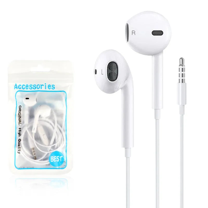 Universal wired earphone with crystal case and 120cm cable for iOS Android