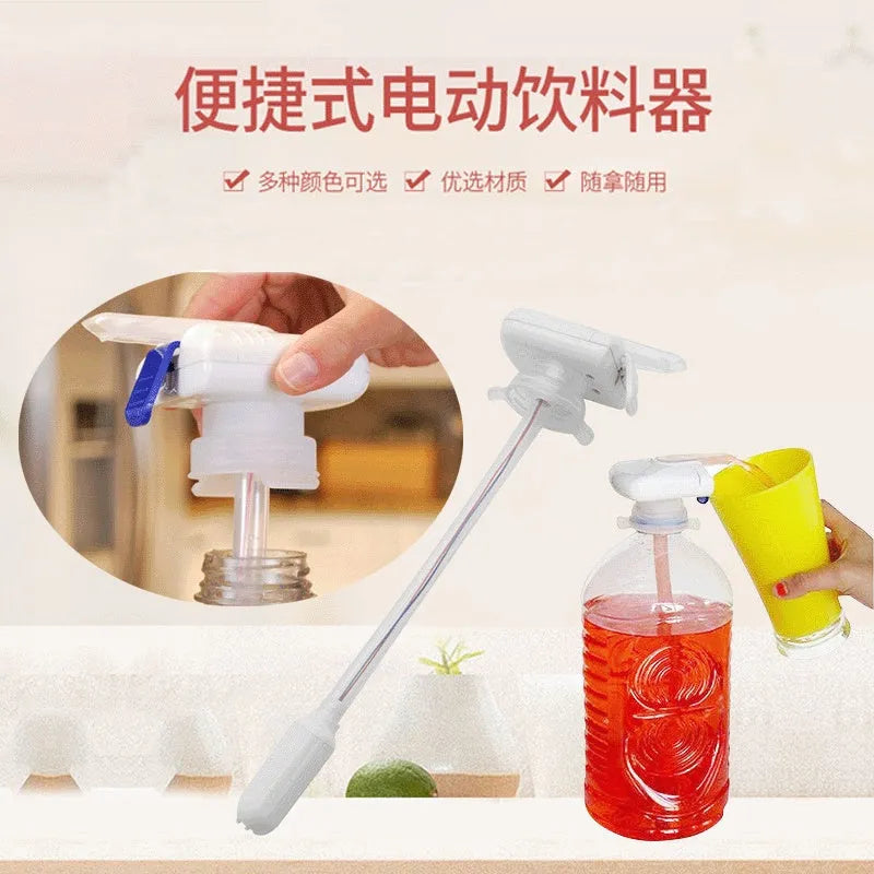 Electric pumping water device with PP silicone straws in blue and white handle options