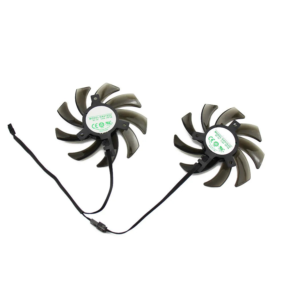 GA91S2U black graphics card cooling fan, 85mm diameter, 12V DC 0.40A, 4-pin connector, for Palit GTX1060 Dual replacement