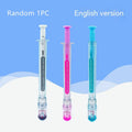 Vaccine pen creative gel pen plastic shell 0.5mm black ink 15.7cm length cap style