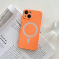 Magnetic TPU phone case for iPhone showing back cover with wireless charging ring in multiple colours