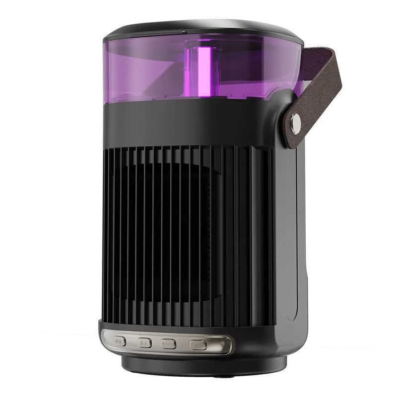 2 in 1 portable heater and humidifier black PTC 2000W desk size 24x13x13cm