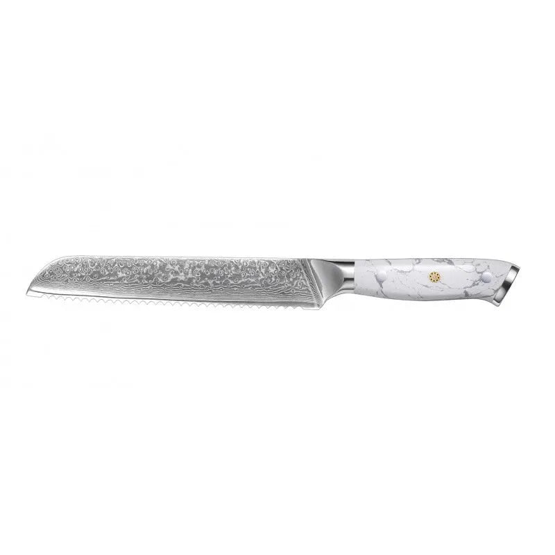 Damascus pattern combined chef's knife with VG10 steel blade, 21cm blade length