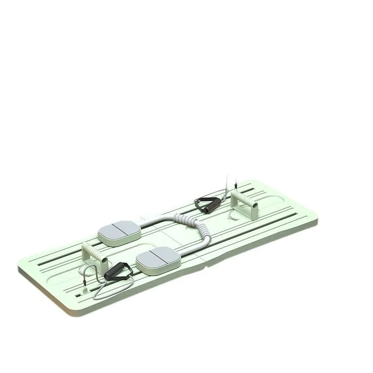 Foldable purple PP belly panel fitness board for core workouts laid flat on a floor.