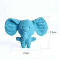 Cute animal shape plush squeaky chew toy for small medium dogs in bright colours