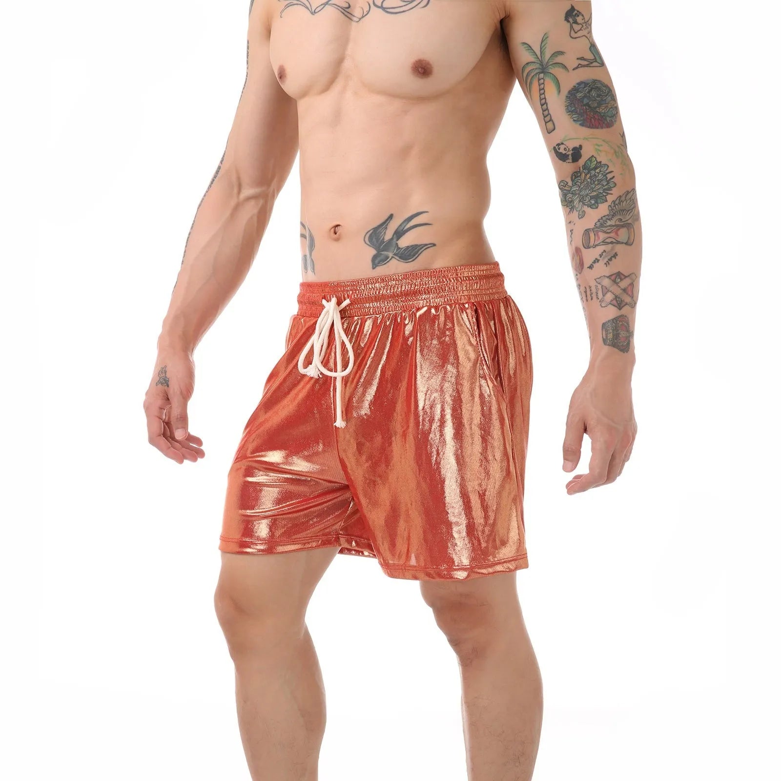 Men's casual polyester home pants in black, available in sizes M to 2XL