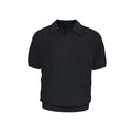 Men's business casual polo shirt with stripe detailing in ice silk breathable fabric