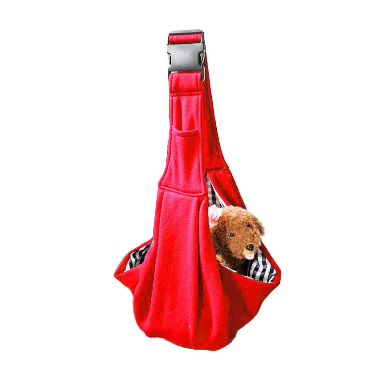 Soft polyester pet bag carrier with adjustable shoulder strap for small cats and dogs up to 7.5kg, available in multiple colours