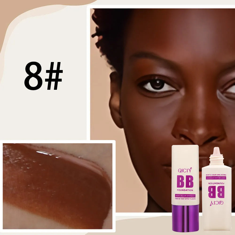 Feeding bottle liquid foundation BB cream in 10 brightening shades with colour repair properties