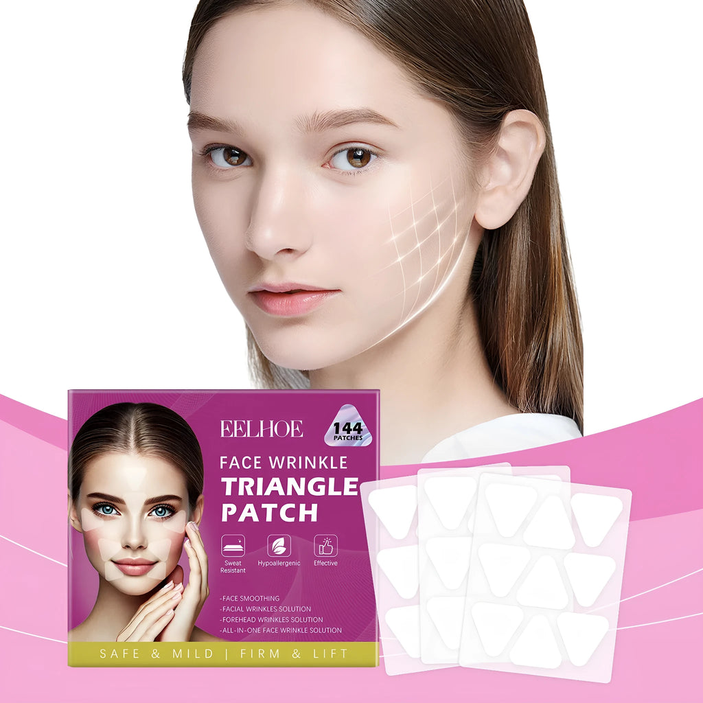 Facial fine lines nursing adhesive bandage patch with hyaluronic acid for wrinkle care, 144 patches pack