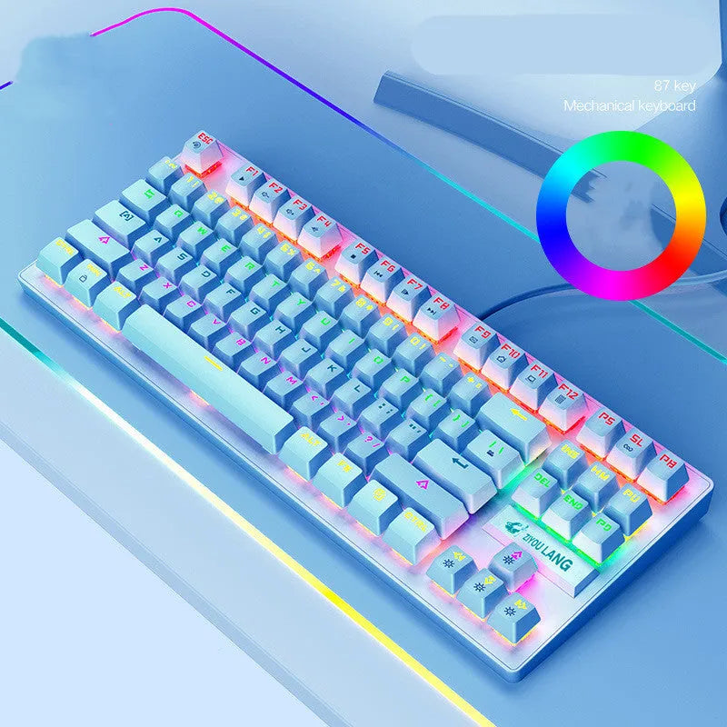 Gaming mechanical keyboard with ABS casing and mechanical axis switches in black colour