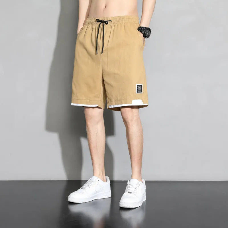 Cotton shorts for boys in plus sizes 2XL to 8XL, black khaki white colours, overalls style summer wear