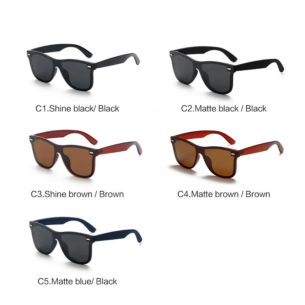 Polarised sun-resistant sunglasses with sand black frame and gray lenses for driving and outdoor use