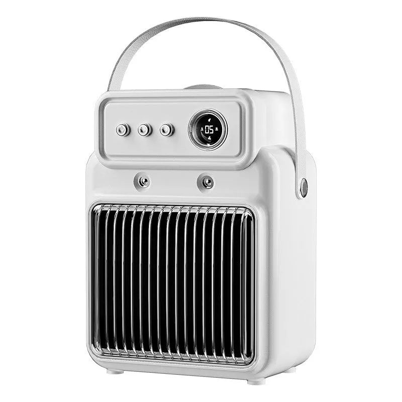White 1200W 2-in-1 humidifying room heater with ABS body on table