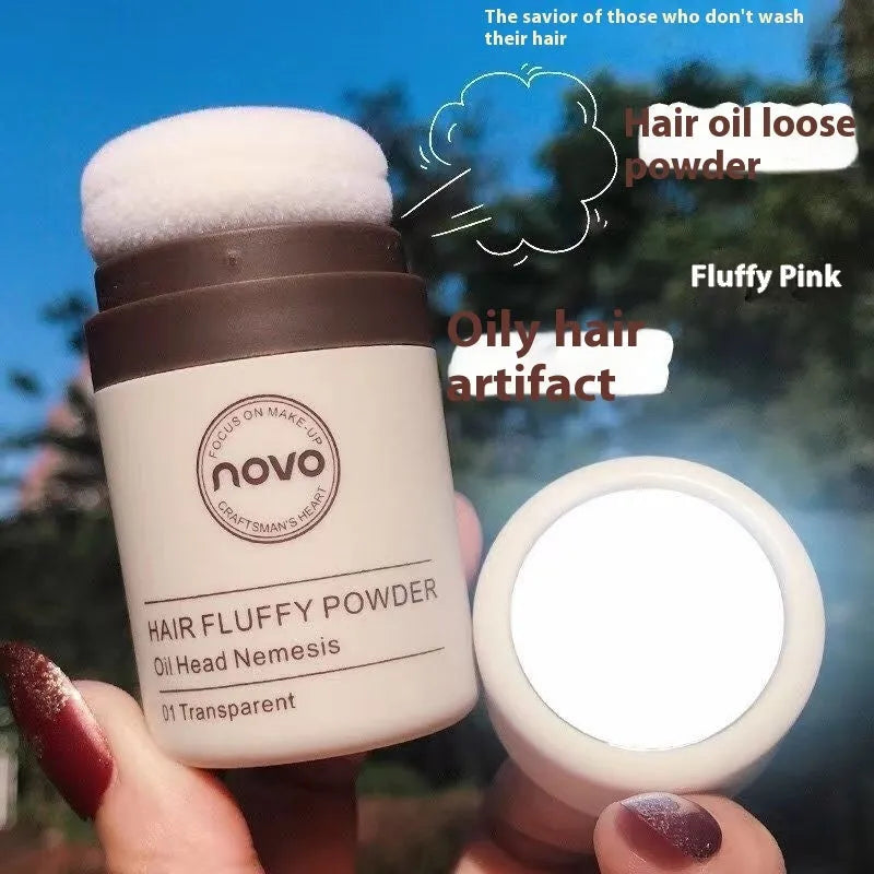 Veejaga mattifying hair and face powder for oil control on bangs and makeup setting