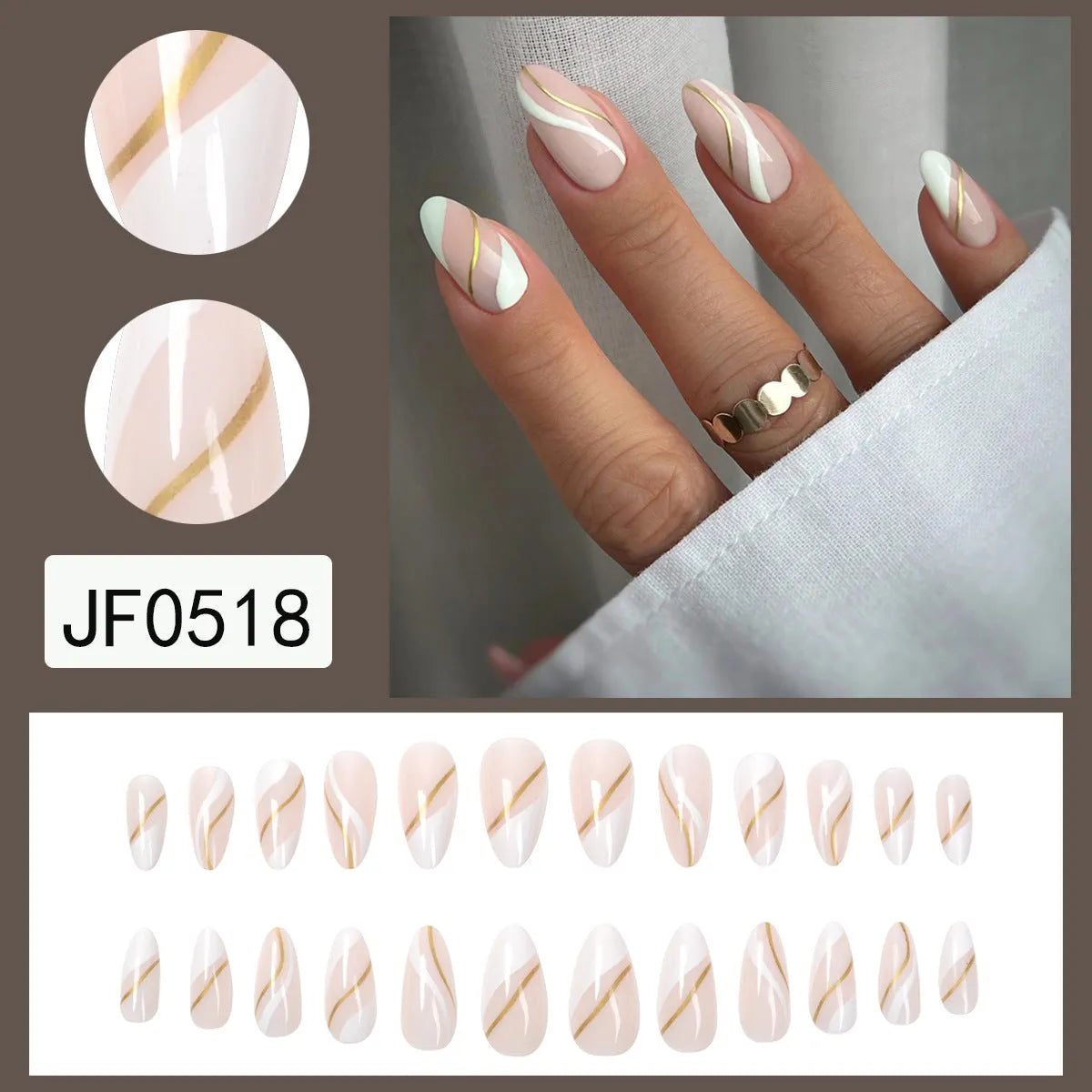 Medium drop shaped plaid pattern nail stickers with jelly glue finish and clear plastic protective armour.