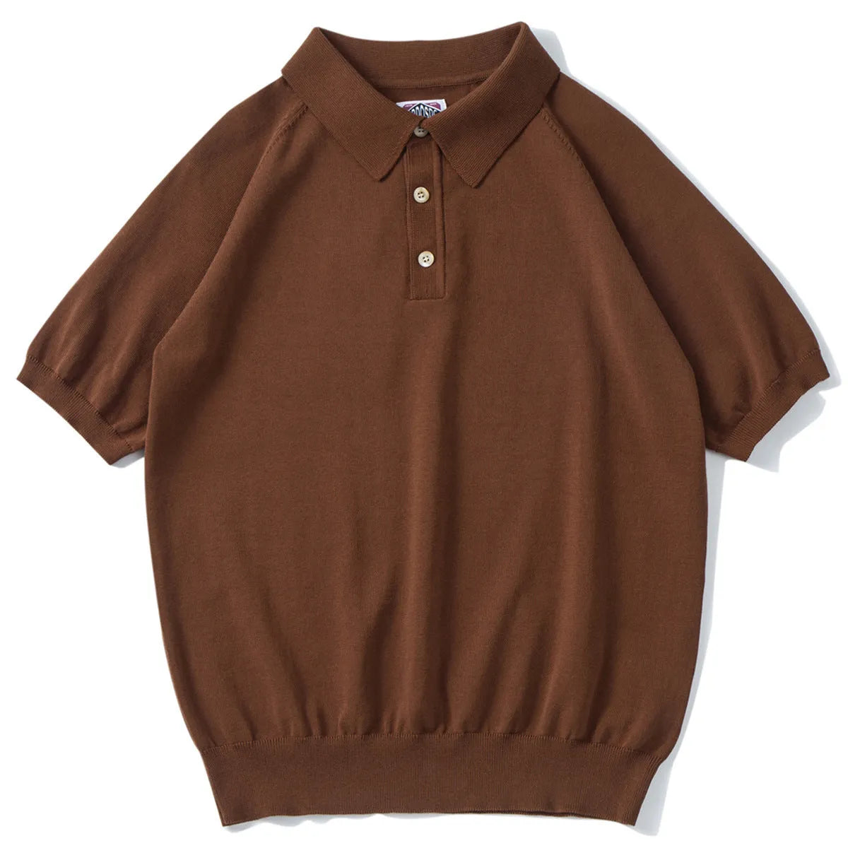Retro slim fit cotton short-sleeved T-shirt in solid colours for summer wear