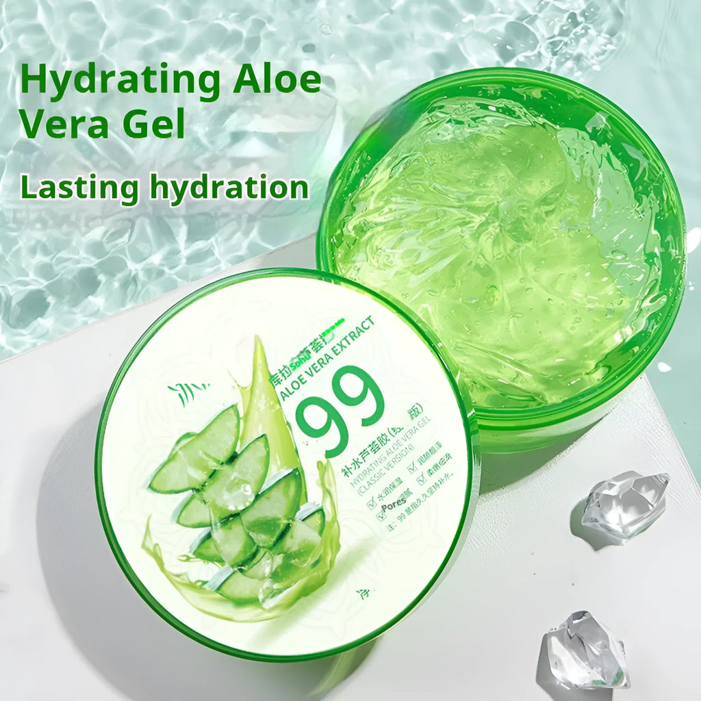 Aloe vera gel 300g tub for face and body moisturising skincare