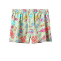 Men's cotton knitted boxers in Lake Blue with elasticated waistband and soft fabric, shown flat.