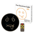 Black car rear window LED expression light with 145 orange lamp beads in smiley face pattern