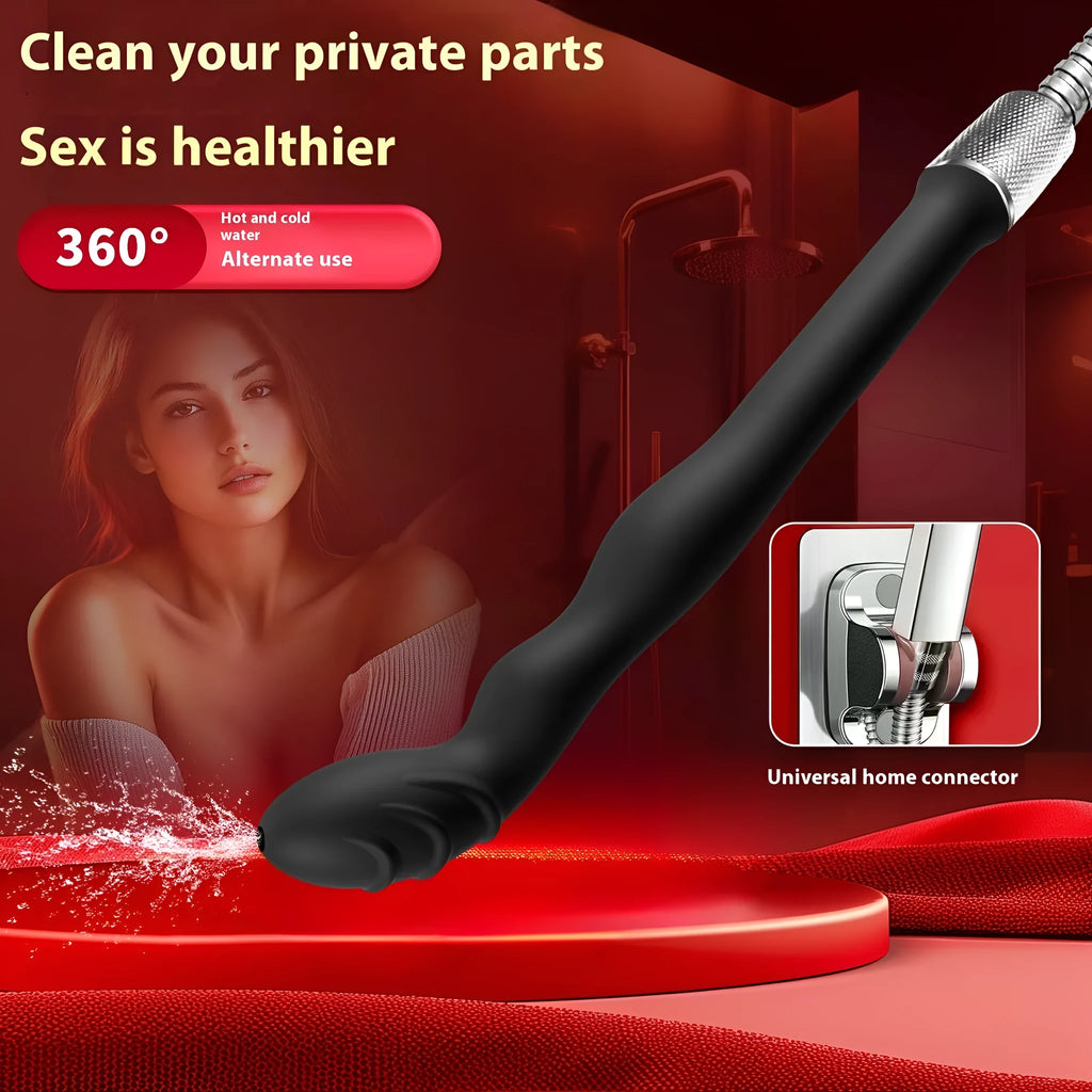 Black silicone sausage filler hosepipe flusher for back court cleaning and washing