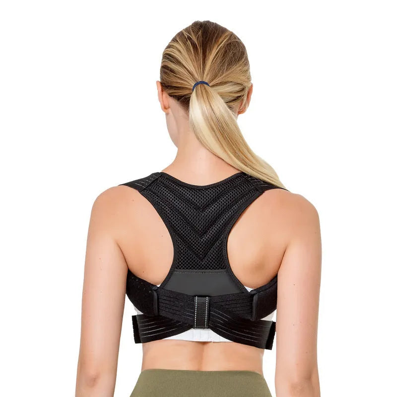 Black anti-humpback correction belt for sports posture support with size options