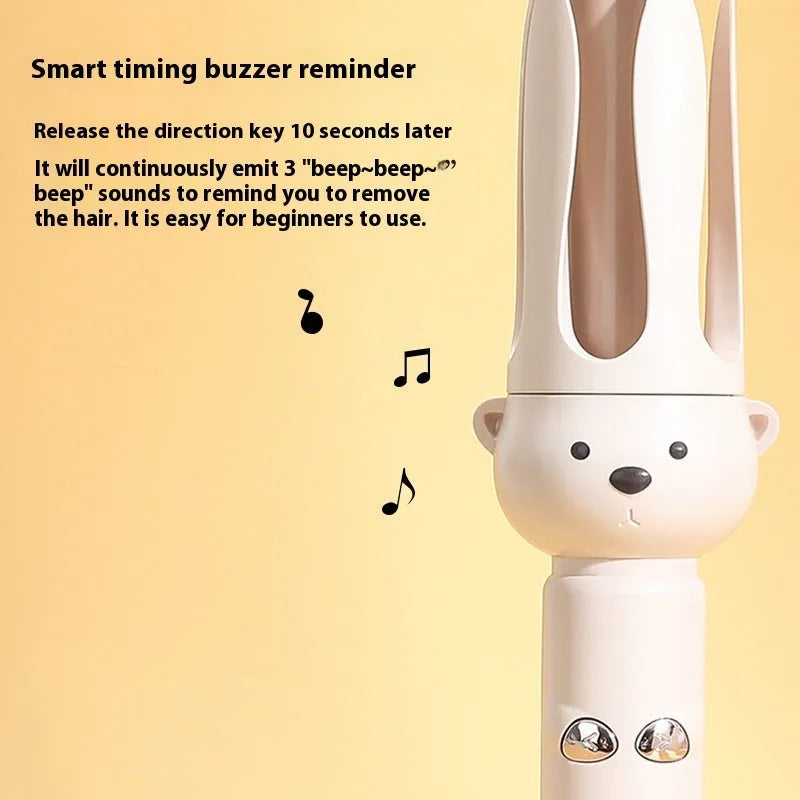 Beige FS-H208 automatic hair curler with negative ion feature and wired power supply for styling