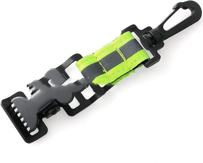 Fluorescent green gloves clamp with metal safety buckle for industrial applications