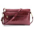 Fashion shoulder messenger bag for women, PU material, compact horizontal square shape, 24cm width