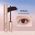 Long curling mascara tube in black and brown colour options